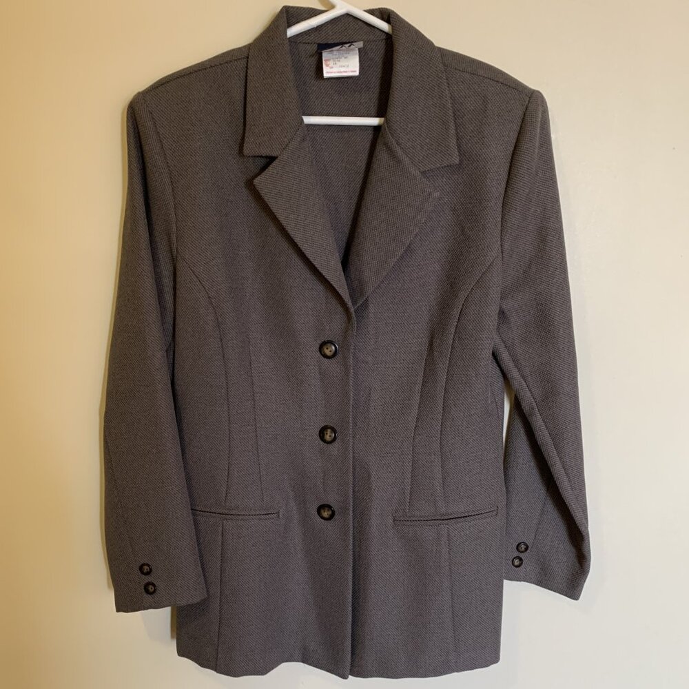 Jean Works & Company - Vintage Women's Blazer Jacket - Shoulder Pads - Size 10